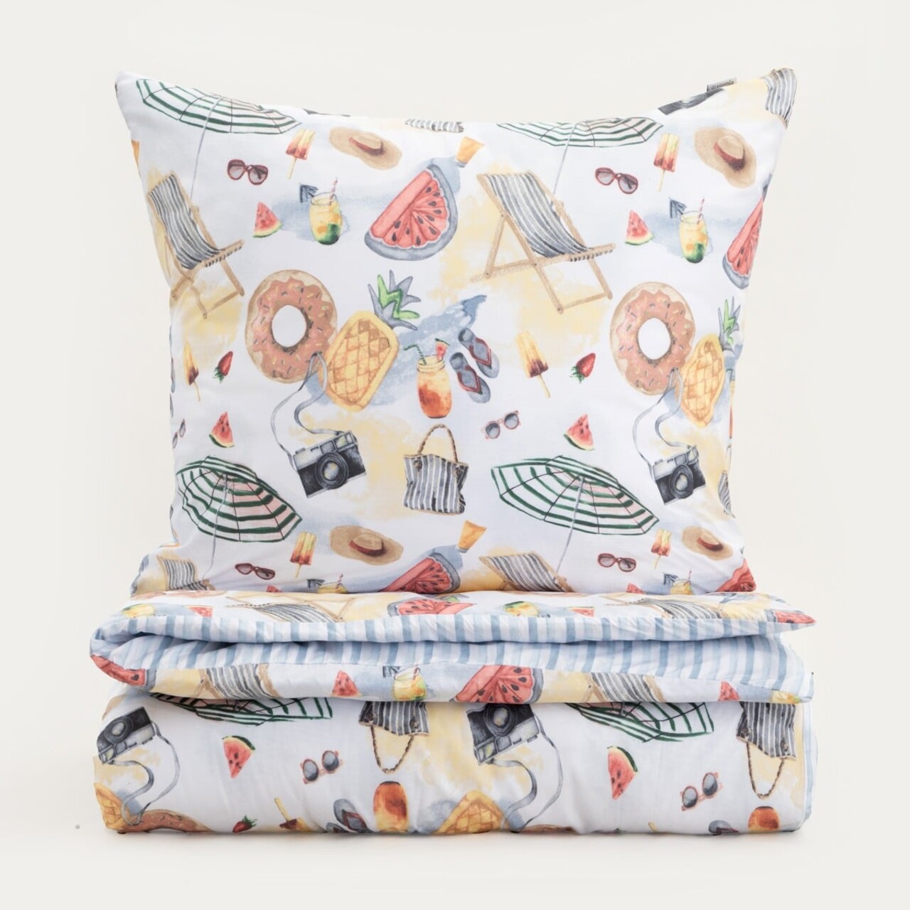 Lenjerie de pat King Size, Playa, Homla, 200x220 cm, 3 piese, microfibra din poliester, multicolor - imagine 6